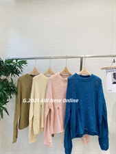 新款破洞毛衣现货，女装针织衫/毛衣，G