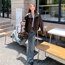 2025秋季皮衣短款RF2C290-6868#-P165-K248，女装短外套，2C290