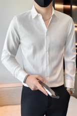 黑社会小伙店主风男士秋冬暗花长袖衬衫301A-1/CS510/P55，男装衬衫，星座301A-1