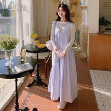 【有货】条纹连衣裙套装A3305P155K218，女装连衣裙，2D113