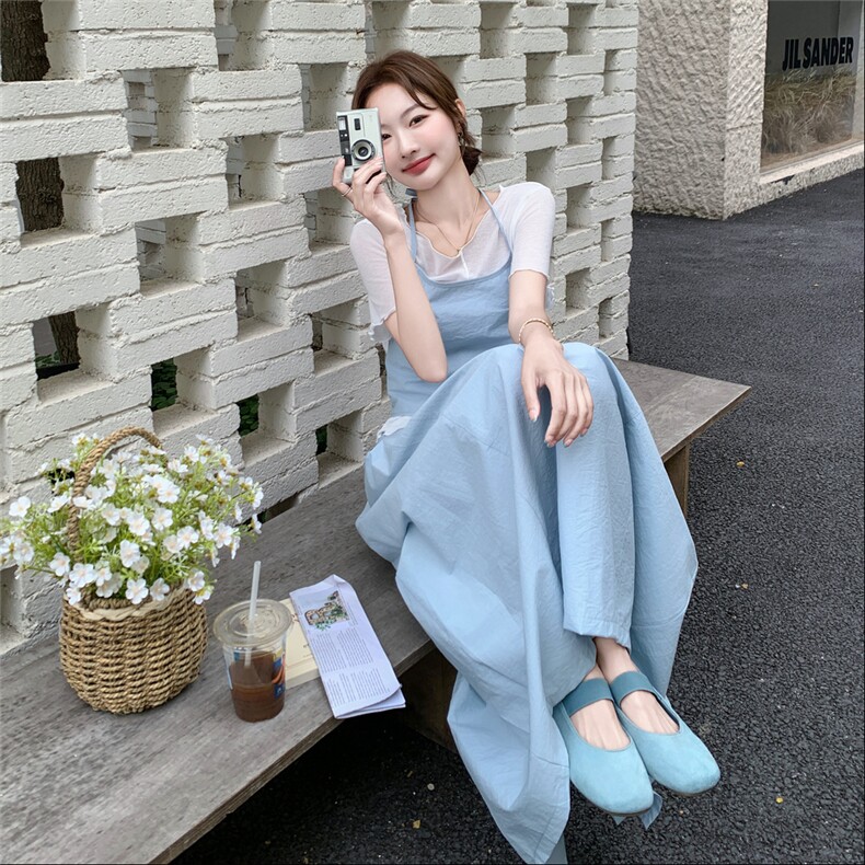 韩系吊带背心T恤花苞半身裙三件套2C050-1269-P165-K248,女装套装/套裙,2C050