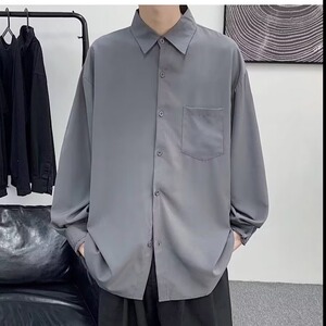高品质夏款男冰丝衬衫宽松休闲长袖衬衣CS610 P30图片