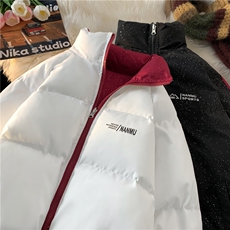 XZ230-1MY50平铺宽松简约风满天星休闲立领双面穿面包服P128控158，男装棉衣，星座230-1