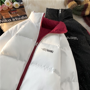 XZ230-1MY50平铺宽松简约风满天星休闲立领双面穿面包服P128控158图片