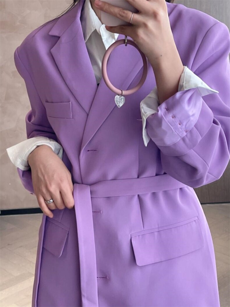 22C03#彩色腰带西装外套，女装西装，首选