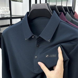 长袖t恤男士2025年春秋季新款打底上衣服商务休闲Polo衫男图片