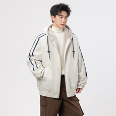 自家图有视频加绒毛领棉衣冬季新款座山雕连帽派克棉服M2556p88，男装棉衣，电商D315