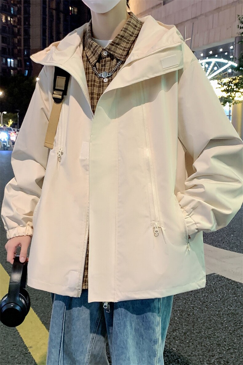 2025秋冬新款机能风连帽冲锋衣男宽松休闲户外夹克外套JK3321-P55,男装夹克,星座1105-2