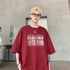潮牌街头宽松ins半袖上衣休闲男士字母印花短袖T恤D328-T471-P28，男装T恤，电商D328