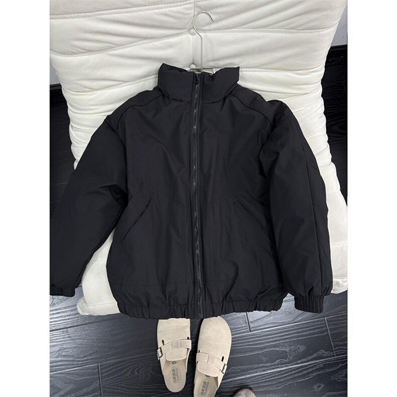 现货冬季美式休闲加厚雪山外套夹克立领纯色三防户外工装棉服,男装夹克,电商A486
