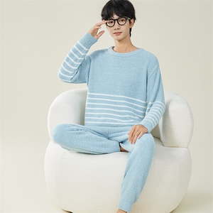 新款休闲保暖时尚情侣套装家居服两件套TZ3151-P100图片