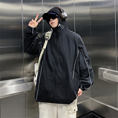 防晒衣男女韩版潮流反光条户外透气夏季2024新款ins外套W5816-P43，男装防晒衣，星座412-2