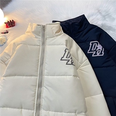 美式复古星星字母立领棉衣外套男秋冬宽松面包棉服TT587P70，男装棉衣，星座1013-5