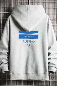 KS21033-P38 加绒款-P43 连帽开衫卫衣男运动外套大码班服 网格图片
