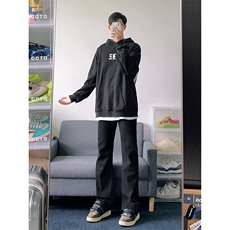 B221美式ins高街暗黑小众修身弹力休闲牛仔裤LK23010-P60控78，男装牛仔裤，电商B221