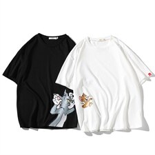 2021夏季新白底风面料：100%棉印花短袖T恤T1058-P25，男装T恤，电商A001