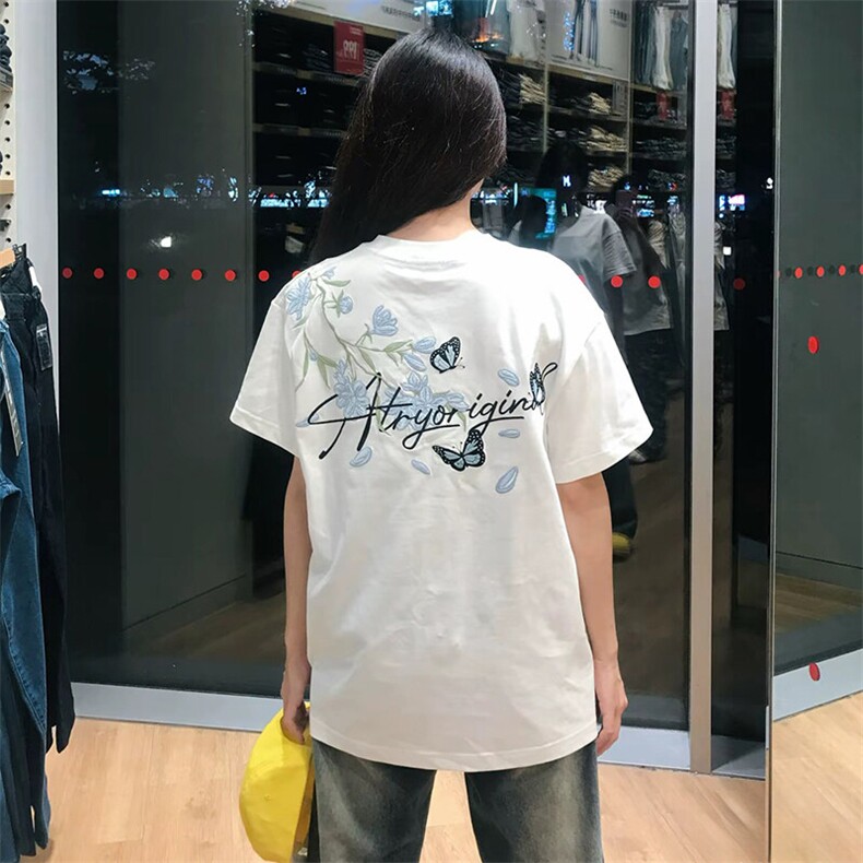 万针全刺绣解构设计260克重磅双纱纯棉高品质美式高街短袖T恤特35图片