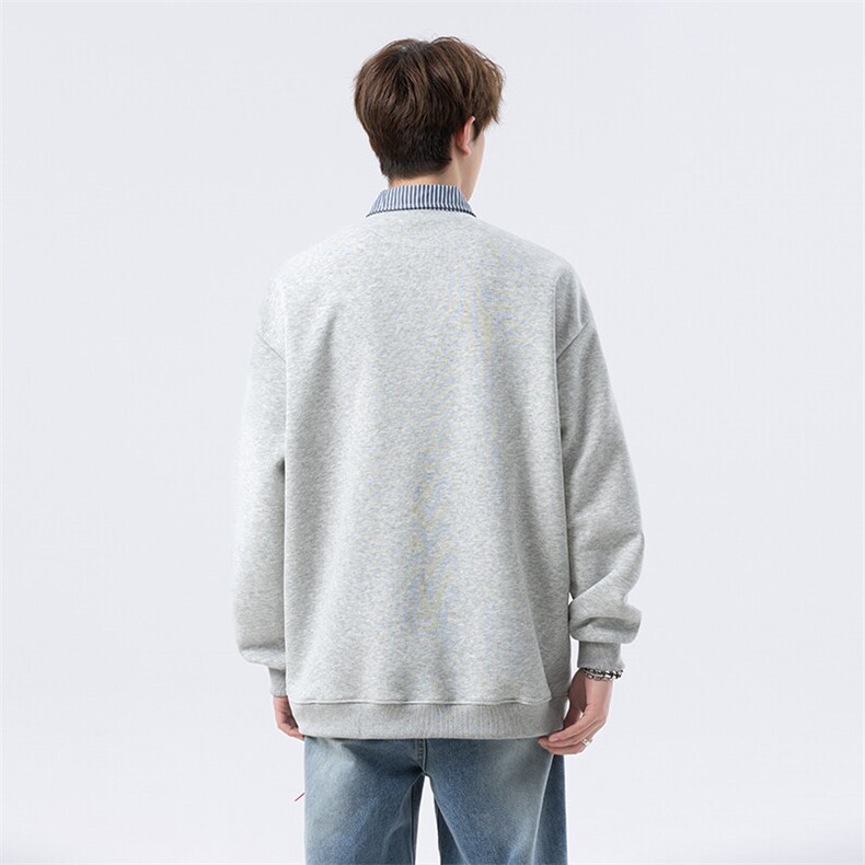 假两件条纹长袖卫衣男cp127-特p55,男装卫衣,电商B371