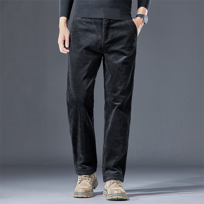 香港高端潮牌男款秋冬季宽松弹力休闲长裤潮流商务直筒裤，男装休闲裤，星座914