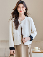 时尚减龄针织开衫女春装2025新款设计感好看别致休闲百搭毛衣外套，商品下架区，韩然一族