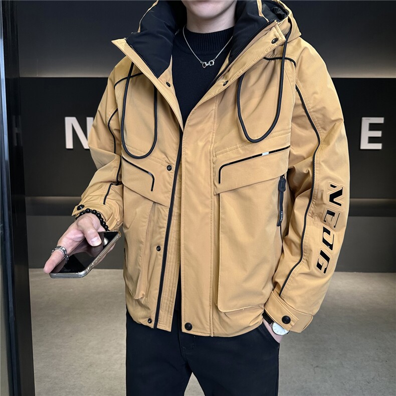 标50绒冲锋衣羽绒服男连帽三防面料保暖A329-YR8611-P235,男装夹克,电商A329