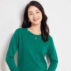 秋冬新款圆领套头35%羊绒衫女纯色修身韩版打底针织衫毛衣女，女装羊绒衫，兰皓羊绒