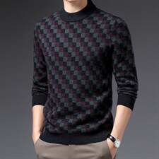 BSS6073男士2023年秋新款长袖半高领纯羊毛针织衫休闲青年P175图片