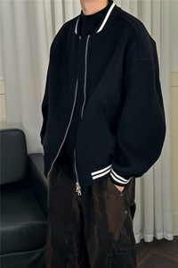现货羊毛呢料外套男宽松休闲棒球服A351-AJ2641-P115控188图片