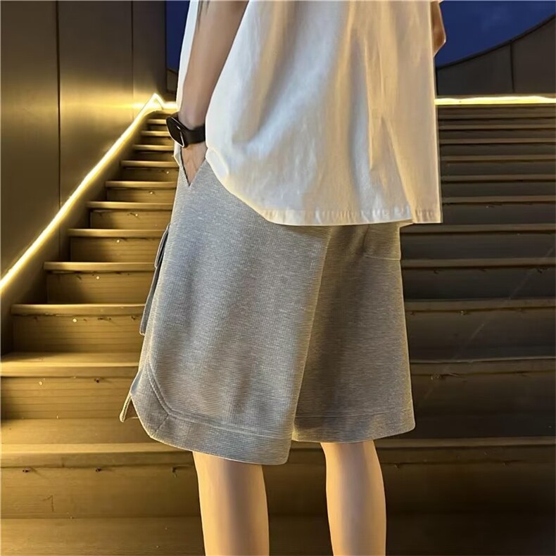 多口袋工装短裤男五分裤男裤子夏季宽松中裤潮牌运动裤D2087-p30,男装牛仔裤,星座1008-1