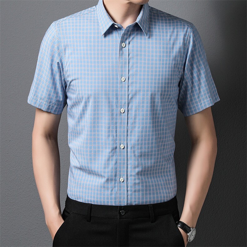 F-PD2213男式2023年夏季新款衬衫男短袖休闲衬衣P60,男装衬衫,电商B360