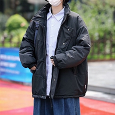 冬季棉衣外套男女潮流日系韩版棉袄宽松慵懒风加厚棉服M3164-P95，男装棉衣，星座1008-1