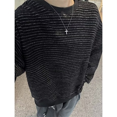 春秋季男士长袖t恤衫男装宽松韩版条纹体恤打底衫衣服ST713-P40，男装T恤，星座412-3