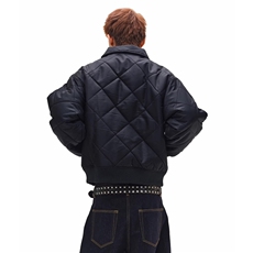 菱形格棉衣翻领棉衣外套万宝路刺绣棉服D328-MY968-P128，男装棉衣，电商D328