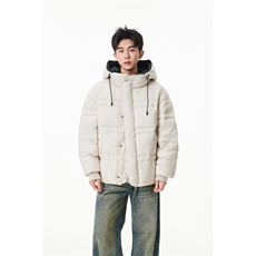 90%绒新标有报告连帽韩版宽松羽绒服上衣Y986/P350现货，男装羽绒服，星座202