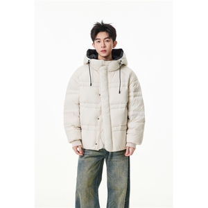 90%绒新标有报告连帽韩版宽松羽绒服上衣Y986/P350 现货图片