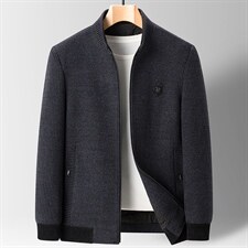 加厚夹克中年男爸爸冬装中年立领休闲外套时尚上衣SFT82168-P185,男装夹克,电商B212（原钱塘6029）