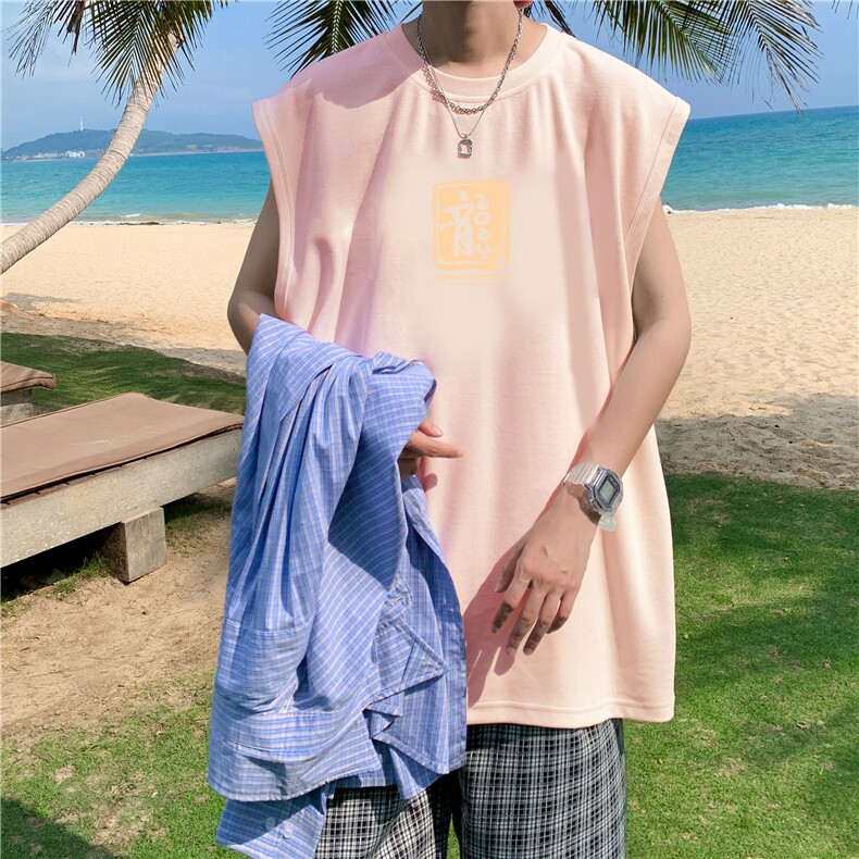 量大图低自动【有货】纯棉背心HD019-1-BX2560-P20，男装背心/马甲，电商019-1