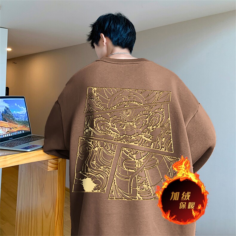 龙年卫衣冬季加绒加厚卫衣男女外套DY5521常规特P28加绒特33,男装卫衣,电商A486