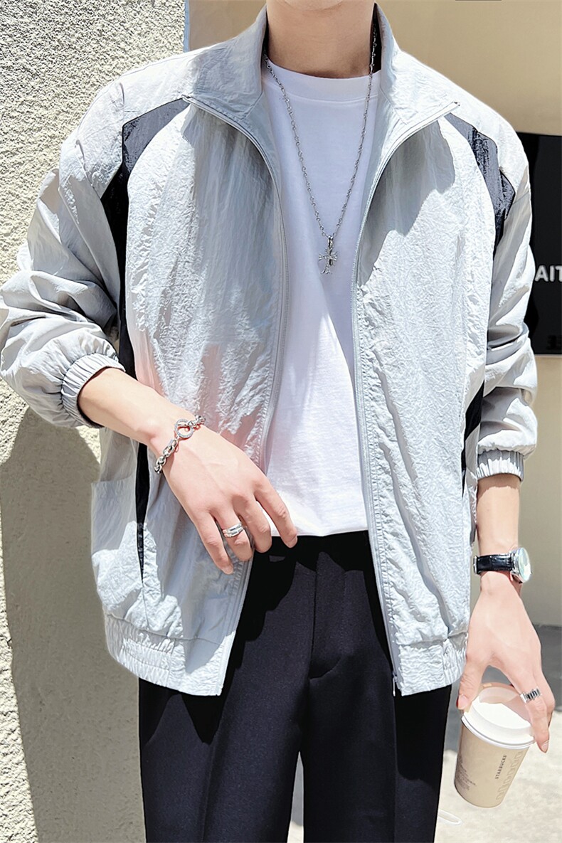 夏季运动外套男超轻薄加肥加大码情侣防晒衣服A236-5016-P65,男装防晒衣,电商A236
