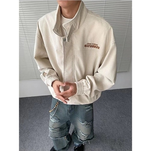 春秋季新款立领工装灯芯绒夹克男女宽松百搭休闲外套JKA23-P85图片