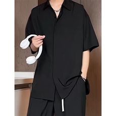 网图现货男款夏季套装衬衣百搭日系潮流时尚流行新款RC058-P32，男装衬衫，星座1005-4