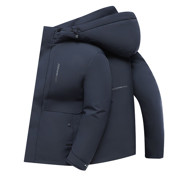 YR89005新品主推90绒子商务羽绒服拼兔毛内胆脱卸羽绒内胆活帽,男装羽绒服,钱塘207-1
