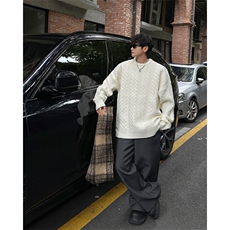 男士纯色麻花针织毛衣A367M21MP60控88，男装针织衫/毛衣，电商A367