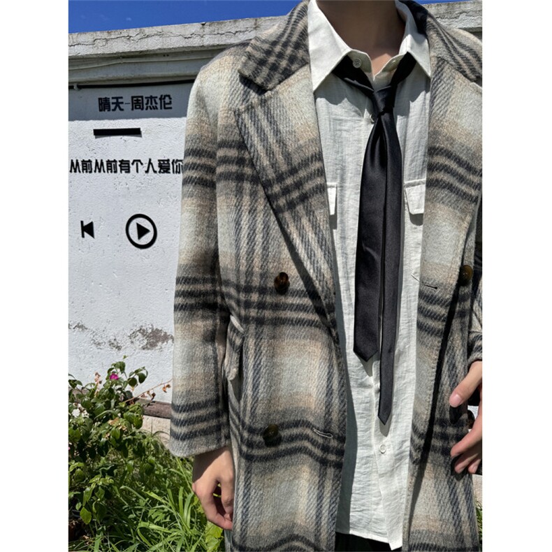XZ1005-1-TTH0058-批128-格子毛呢大衣,男装毛呢大衣,星座1005-1