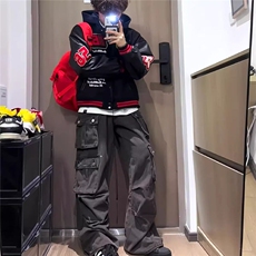 【现货足】DJK631-P70美式复古刺绣徽章棒球服男春季新款潮牌夹克，男装夹克，星座603-2