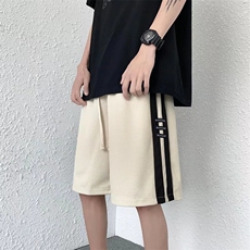 夏季休闲短裤男ins潮牌宽松直筒垂感五分运动裤DK0228-P25，男装休闲裤，星座308B-1