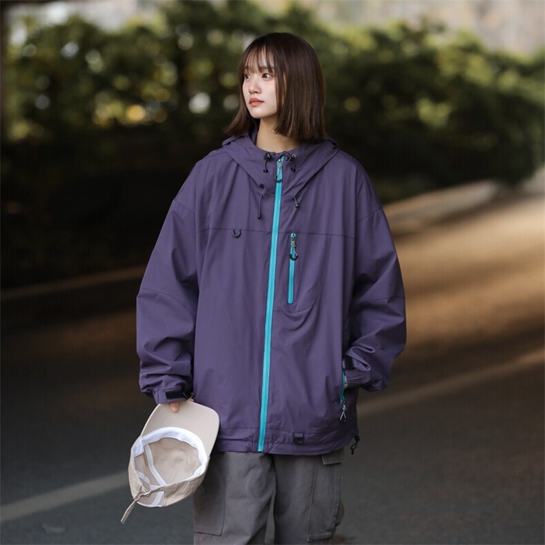 新款中性风户外夹克男连帽烫金返光冲锋衣外套A157B-J2512-特P80，男装夹克，电商A157B