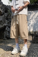 户外山系七分裤子男夏季宽松阔腿百搭休闲工装短裤-A921TP35控59，男装牛仔裤，电商B241