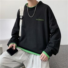 韩版潮流青年上衣2024秋装新款卫衣男圆领休闲A161-2-Y752-P35，男装卫衣，电商A161-2