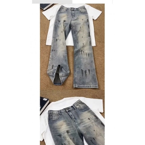 1014-1-KZ140-P41牛仔裤嘻哈ins潮高街潮流痞帅长裤男图片
